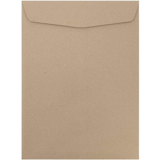 JAM Paper 10" x 13" Brown Kraft Paper Bag Open End Catalog Premium Envelopes